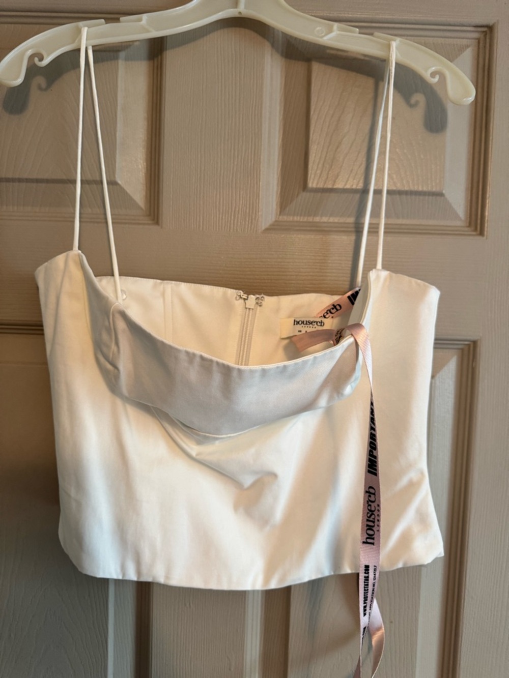 House of CB White Cowl Neck Tank Top